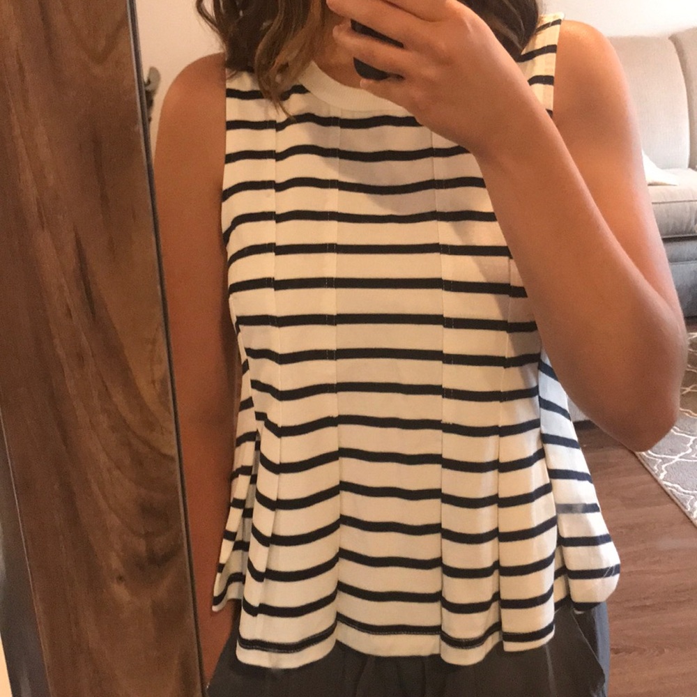 Summery Striped Peplum Top